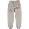 Designer Clothing Fashion Pant Galleres Depts. 22AW Orange Alphabet Number 8 Gedrukte Terry Pants heren dames sportbroek zweetwapens rock