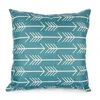 Pillow Nordic Style Quatrefoil Turquoise Geometric Printed Cover Home Decorative Sofa Coffee Car Chair Throw Case