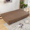 Stol täcker anti-scratch elastic armless futon soffa täcker stretch folding settee utan armstöd för vardagsrum inget vattentätt