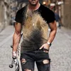 Men's T Shirts 2023 Fashion Summer Speckled Tie Dye Pattern 3D Print T-Shirt O-Neck Short Sleeve Casual Breathable Top