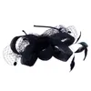 Bandanas Net Yarn Headdwear Feathers Liten Hat Shape Head Dress Retro Party Accessories