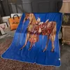 Klassieke paardenpatroon serie dikke lambskine -deken woonkamer kantoorauto deken casual dekens