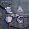 Pins Brooches Know Your Strength Crystal Ball Brooch Enamel Pin Magic Witch Butterfly Moon Lunar Phase Lel Backpack Badge Punk Jewelry GiftsL231120