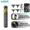 Clippers Trimmers VGR Hair Trimmer T9 Mens Electric Hair Clipper Professional Hair Cutting Machine T9 Metal Shell Barber Trimmer for Men V-082 230419