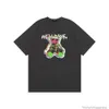 Magliette Magliette di lusso da uomo firmate Abbigliamento la versione corretta di We11done Trendy Br Design di nicchia con schizzi di inchiostro colorato Graffiti Creative Little Bear Sho