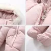 Rompers Winter Baby Jumpsuit Thick Warm Infant Hooded Inside Fleece born Boy Girl Overalls Outerwear Kids Snowsuit 231120