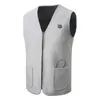 Men's Vests Smart Heating Vest 3-Speed Temp Control USB Electric Thermal Warm Men Women Mobile Power Not Included For Hunting/Hiking