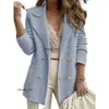 TEMU – Cardigan à Double boutonnage pour femme, veste texturée, manteau, nouvelle collection automne/hiver 2023, 624 dfashion98