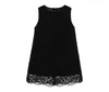 Girl Dresses KY96128 2023 Spring Summer Children's Skirt Girls' Lace Tank Top Black A-line Vest