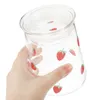 Kieliszki do wina 1 zestaw pięknego kubka na wodę z pokrywką przenośne szklane mleko
