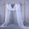 Decoração de festa DIY Cenário de casamento arco de cachecol sheer sheer organza tule tule tule mesa de chiffon swags decoração de eventos