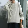 Men's T Shirts Spring Autumn Long Sleeve T-shirts Men O-Neck Collar Cotton Shirt Fashion Casual Comfortable Oversized Tops Tees For Man