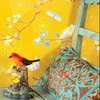 壁紙ウェルリューアメリカンの壁紙庭の花と小さな新鮮な花の黄色のシンプルなモダンなリビングルームの壁の寝室