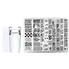 Nail Art Kits Stamping Plates Set 8 Edelstahl mit verschiedenen Mustern Supplies Stamper Kit Geschenk für Freundin