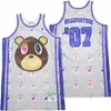 Moive Basketball West Jersey 07 YE 卒業アルバムカバー ヒップホップ ラップ チャンピオン ヒップホップ 通気性 チーム オレンジ ピュアコットン 大学 スポーツファン向け レトロ カレッジ