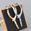 Bred Silver Gold Choker Pendants Långa halsband för kvinnor Trendiga Set Snake Luxury Designer Jewelry Party Mother Christmas Wedding Gifts Ladies Girls Banket Lovers