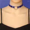Choker sexig harajuku pu läder enkel hjärtkrage halsband för kvinnor män punk halsgotisk svart skarv halsband cool
