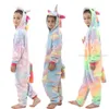 Pijamas Kigurumi Anime Onesie Glow In Dark Winter Macacão para crianças crianças pijamas menina sleepwear menino pijama unicórnio panda macacão 231120