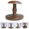 Storage Bags Vintage Hat Display Stand Wooden Holder Wood Rack For Desktop