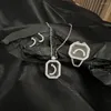 Ketting oorbellen stelt hibride gepersonaliseerde Arabische brief en ring 3-delige kubieke zirkonia sieraden voor Dubai-vrouwen N-1316