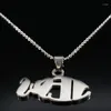 Pendant Necklaces 2023 Fashion Stainless Steel Statement Necklace For Women Silver Color Fish Jesus Jewelry Joyas B18186