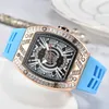 Top Waterproof Watch Silicone Strap Sports Quartz Watch Diamond Dial Timing Gift Exclusive