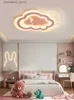 Plafoniere La lampada da soffitto moderna a LED per bambini è utilizzata per la sala da pranzo, la camera da letto, l'atrio, la decorazione domestica con telecomando dimmerabile rosa blu Q231120