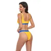 Women's Swimwear Swimsuit 2023 Yellow Split Bikini Sexy Triangle Bathing Swiming Suit Women Beach Dress Fato De Banho Biquinis