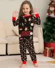 家族を一致する衣装クリスマスパジャマセット2023クリスマスディアサンタプリントPJS大人の児童服服セットベビージャンプスーツドッグ服231120