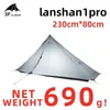 Tiendas de campaña y refugios 3F UL GEAR Lanshan1pro Persona individual Camping al aire libre Ultraligero A prueba de viento A prueba de lluvia Sin pole para 231120