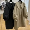 Women's Jackets Fashion Doll Collar Trench Coat For Women 2023 Spring Autumn Loose Female Overcoat Korean Casual Windbreaker Outerwear 230419
