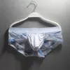 Underpants 3pcs/lot Men's Panties Triangles Sexy Fashion Erotic Mesh Print Ultra-thin Transparent Concave Convex Low-waisted