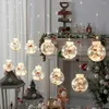 Lampada da parete Wishing Ball Stars Decor Fai da te Pupazzo di neve Luce 2023 Luminosità Luci natalizie Ghirlanda Natale Giardino Cortile