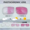 Små diamantslipade fotokromatiska linser Tvåfärgslinser 4 säsongs utbytbara linser färgförändring för Carter solglasögon utan hål