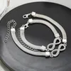 Ankiety moda srebrne kolorowe bransoletki cyrkonowe dla kobiet dziewczęta luksusowe regulowane łańcuchy stóp biżuteria 2023 Prezent imprezowy