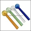 Pipes à fumer Tuyau de brûleur à mazout en verre Accessoires Pyrex Couleur aléatoire Livraison directe Maison Jardin Articles divers ménagers Dhncd