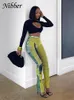 Women's Pants s Nibber Trousers Woman Contrast Color Waist Sexy Bag Hips Slim Fit AllMatch Female Everyday Outing 230419