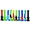 Pipa per fumare a mano 5X Kit collettore in titanio per nettare di silicone Nuovo tubo per fumo concentrato per giunti in bambù con chiodi Dab Straw Oil Rigs