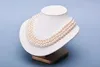 Pendanthalsband 3 rader 8mm White South Sea Shell Pearl Necklace 17-19 "231118