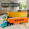 Transformation toys Robots Wireless Remote Control Semi Trailer Heavy Truck Container Trailer Simulation Model Car Toy 231118