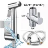 Bathroom Shower Heads Handheld Toilet Bidet Faucet Sprayer Stainless Steel Hand Spraye Set Self Cleaning Head No Punch 230419