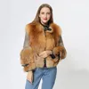 Damen Pelz Faux Luxus Mantel Ankunft Frauen Kurze Echte Rote Jacke Mit Nerz Winter MJFFC26 231118