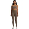 Lu ausgerichtet Outfits nahtloser Ausrichtung Set Workout Kleidung 2pieces Frauen Fitnessstudio Sport Zitronen Anzug Fitness