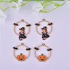 Charms 10pcs Wizard Pumpkin Bat para bedring jóias DIY Acessório 24 mm 27mm