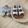 Designer Women Sandal Beach Slide Woman Fixed Strap Leather Sandals Sexy Ladies Orange Scuffs Shoes Size 35-40