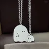 Pendentif Colliers Mode Ami Amant Couple Dessin Animé Fantôme Câlin Match Amitié Collier Fête Hommes Femmes Bijoux Cadeau