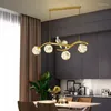 Restauracja Chandeliers LED żyrandol spersonalizowany ptak czarny złoty dekoracja domu prosta i modna barowa galeria sypialni galeria lighti