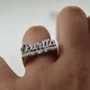 Anéis de casamento personalizados anéis de nome personalizado para homens anel inicial personalizado hip hop 18k anéis banhados a ouro para mulheres presente de natal 231118