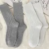 Winter-Kaschmirwolle für Damen, einfarbig, japanischer Stil, Haruku, Retro, lang, für Damen und Mädchen, Thermo-Streetwear-Socken, Strumpfwaren, Damenstrümpfe, klassische Mode, bedruckt, 22