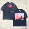 メンズTシャツティーラグジュアリーメンズデザイナーファッション服アメリカンハイストリートセントマイケルチョーダークナイトレジェンドヴィンテージウォッシュオールドショートスリーブTシャツN5DQ